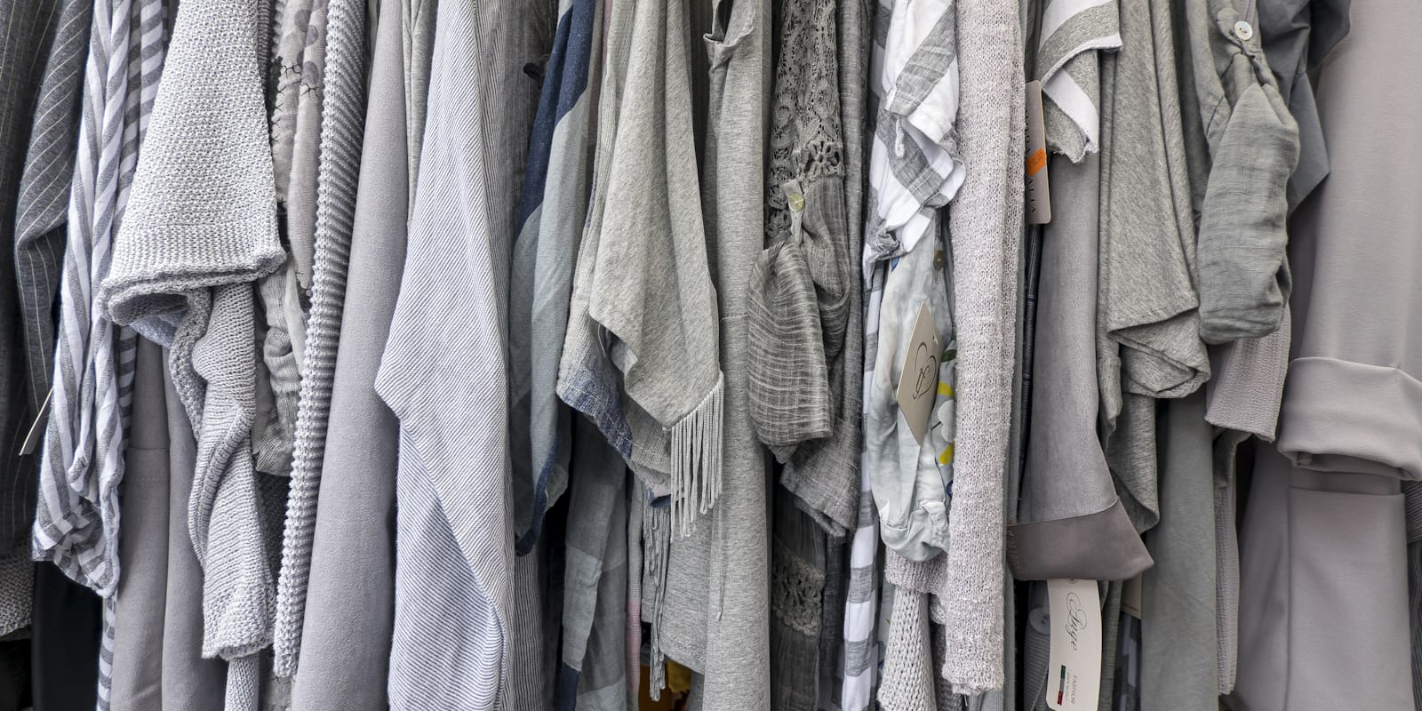 Textiles grouped together within a single tonal colour range.